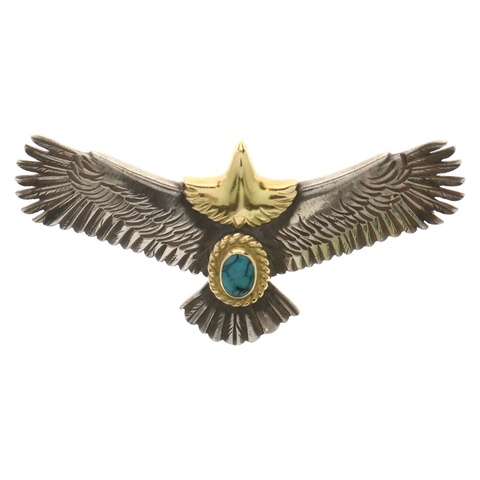 ターコイズ付き イーグル ペンダントトップ